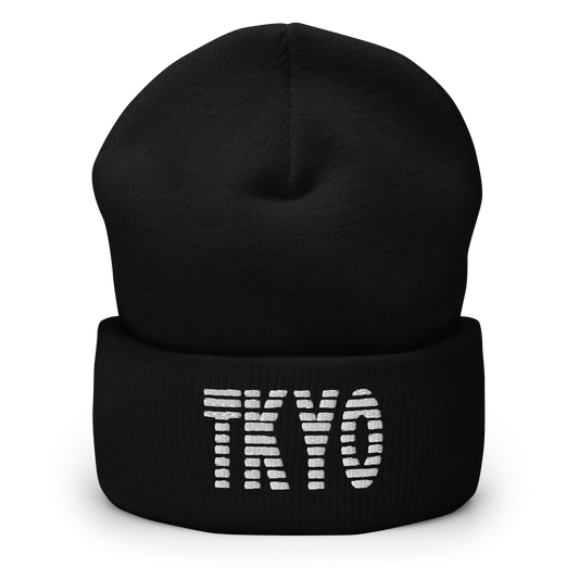 TKYO White Text Beanie